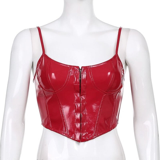 Leather Bustier Top